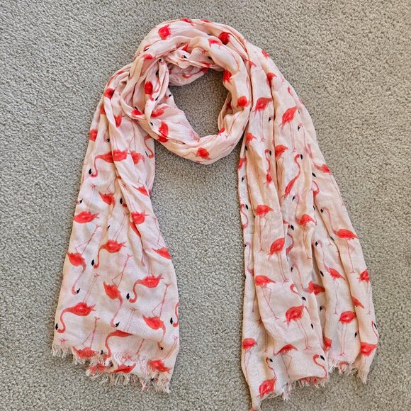 kate spade Flamingoes Scarf Summer Lightweight - Picture 10 of 10